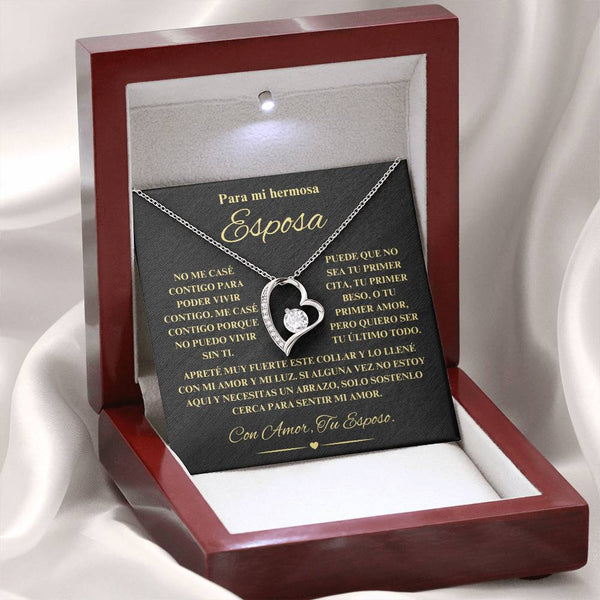 Regalo Para Esposa | Contigo | Collar Amor para siempre