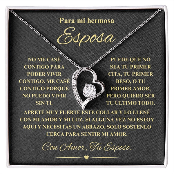 Regalo Para Esposa | Contigo | Collar Amor para siempre
