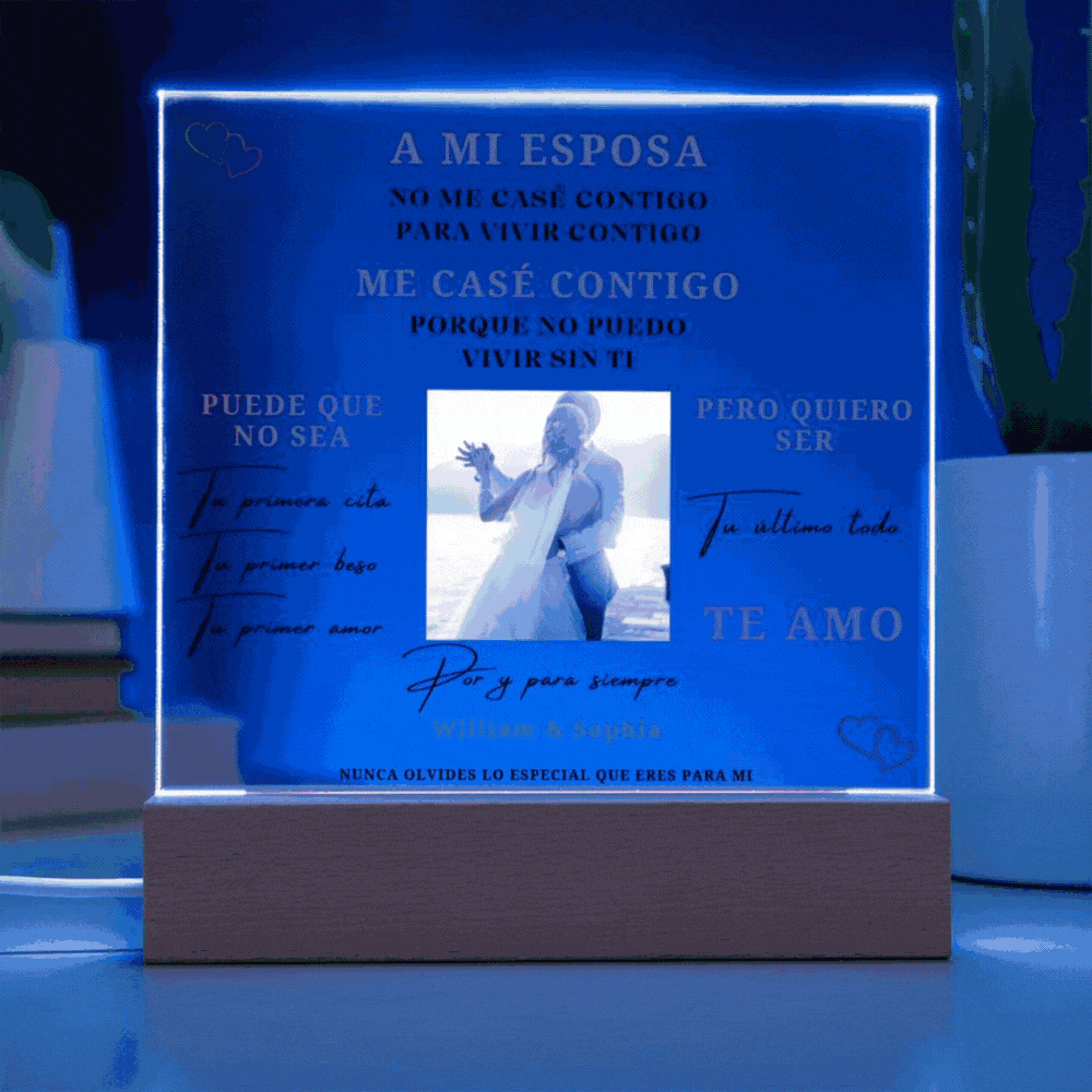 Regalo Para Esposa | Te Amo | Placa acrílica