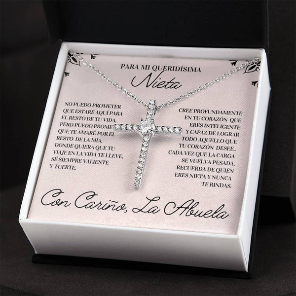 Regalo Para Nieta | Mi razón de sonreír | Collar de Cruz