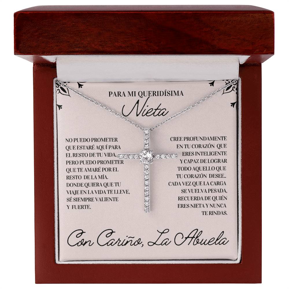 Regalo Para Nieta | Mi razón de sonreír | Collar de Cruz