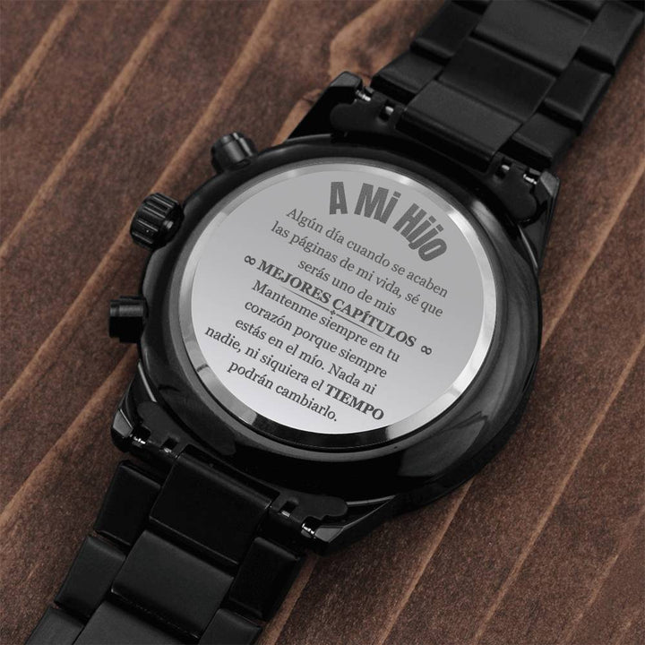 A Mi Hijo - Reloj Cronógrafo Negro CW103