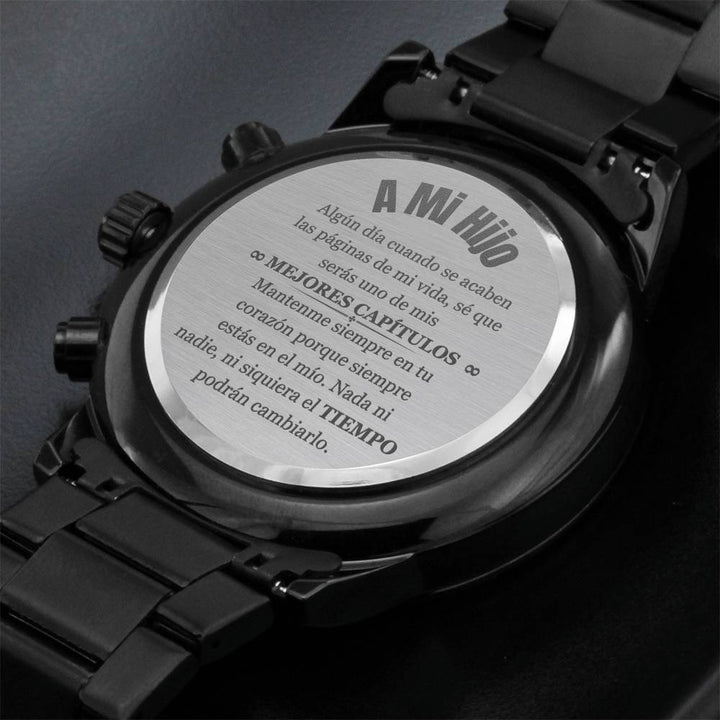 A Mi Hijo - Reloj Cronógrafo Negro CW103