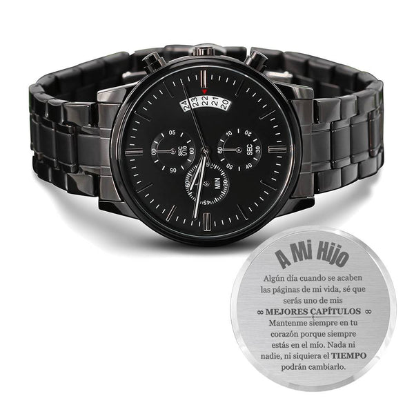 A Mi Hijo - Reloj Cronógrafo Negro CW103