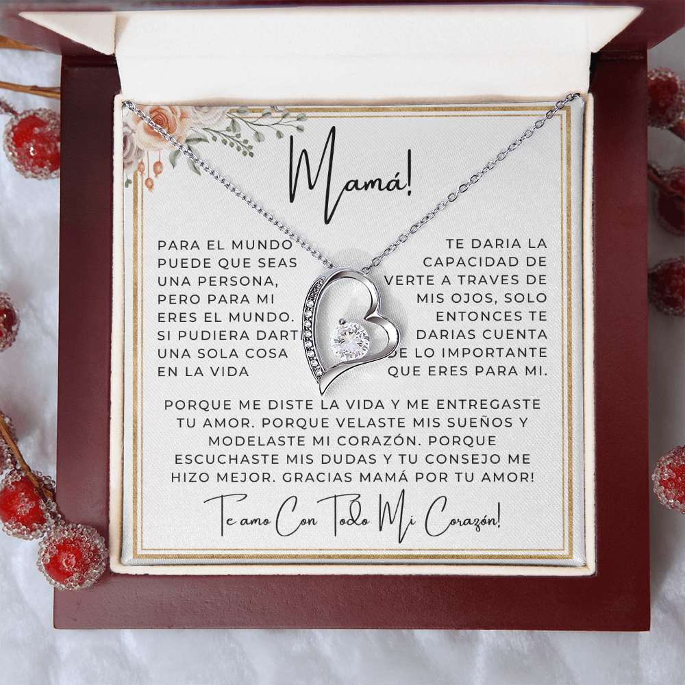 Regalo Para Madre | Mi mundo | Collar Cadena Para Siempre