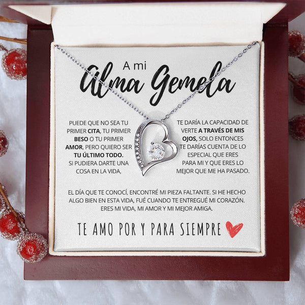 Regalo Para Novia/Esposa | A Mi Alma Gemela | Collar Amor para siempre