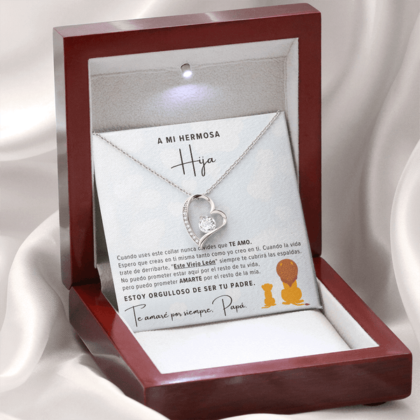 Regalo Para Hija | Eres mi tesoro | Collar de nudo de amor