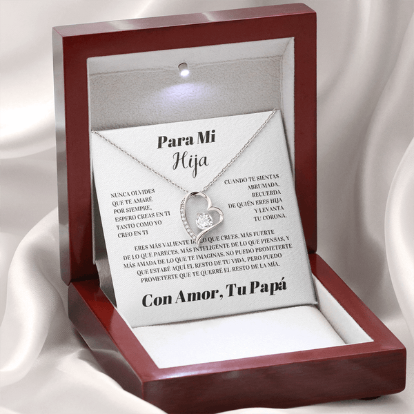 Regalo para hija | Siempre en mi corazón | Collar Amor eterno