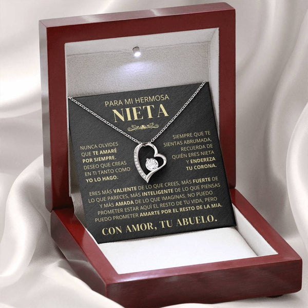 Regalo Para Nieta | Cree en ti | Collar de corazón