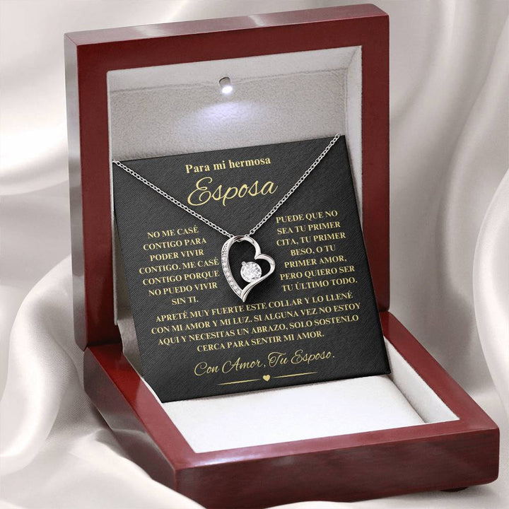 Regalo Para Esposa | Contigo | Collar Amor para siempre