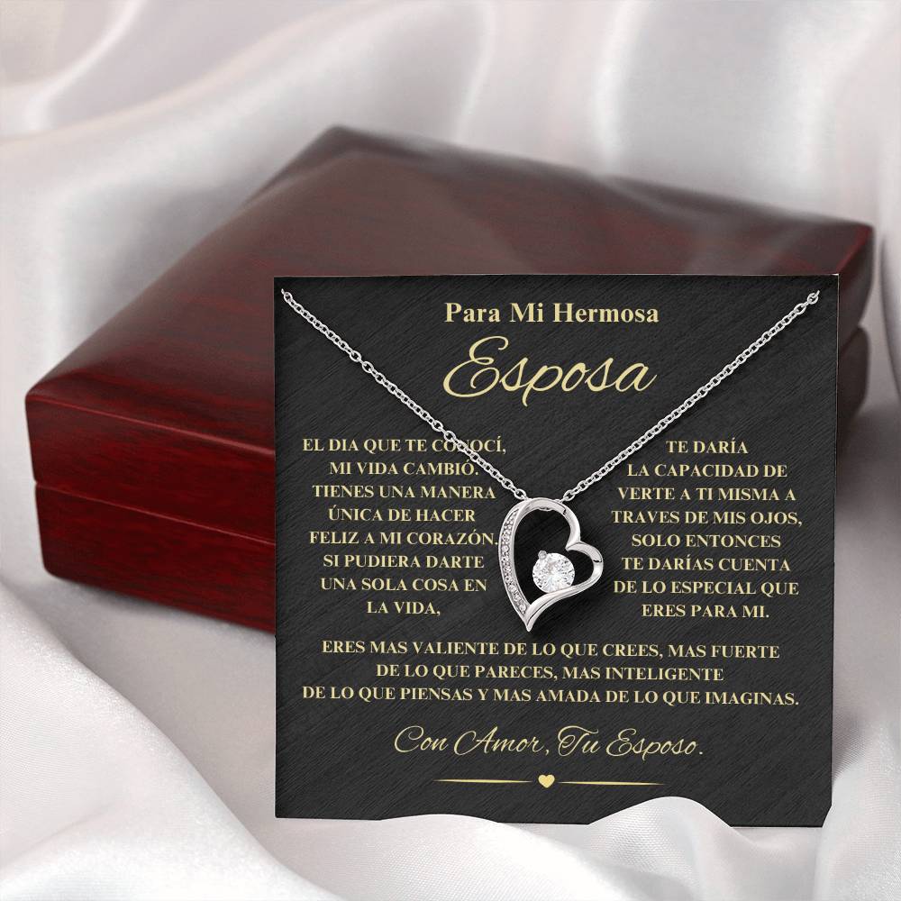 Regalo Para Novia/Esposa | Mi Hermosa | Collar Amor para siempre