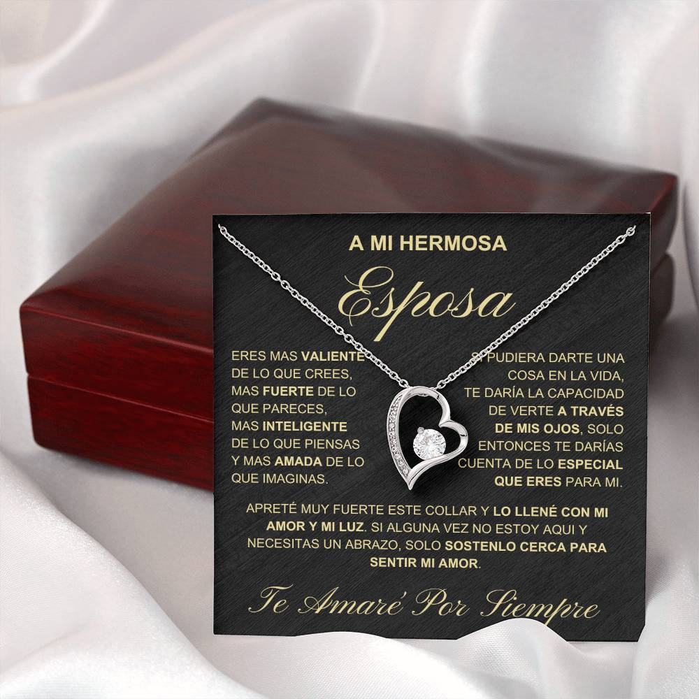 Regalo Para Novia/Esposa | Amor y mi luz | Collar Amor para siempre