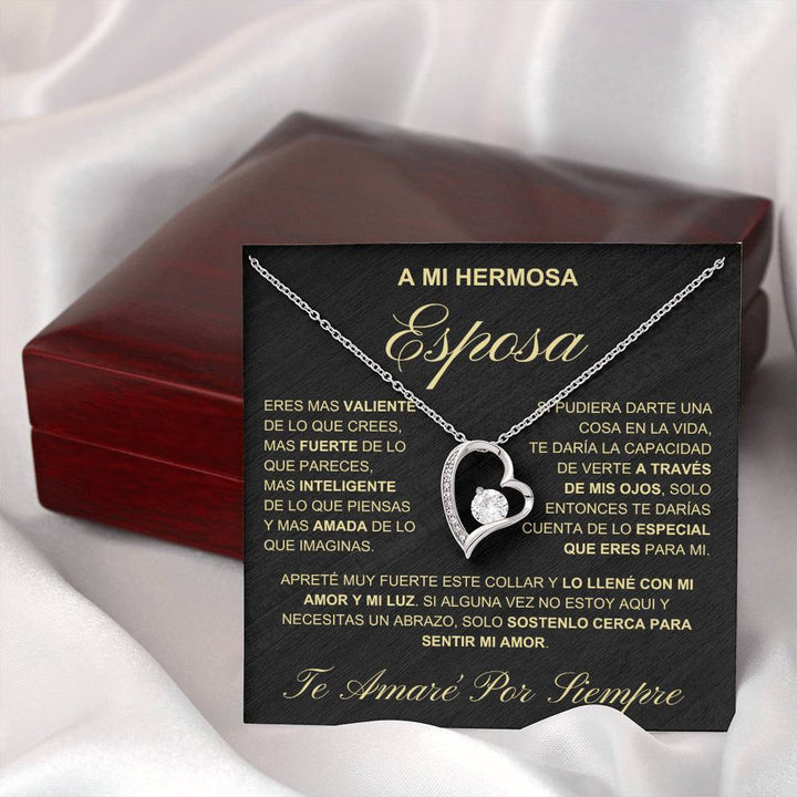 Regalo Para Novia/Esposa | Amor y mi luz | Collar Amor para siempre