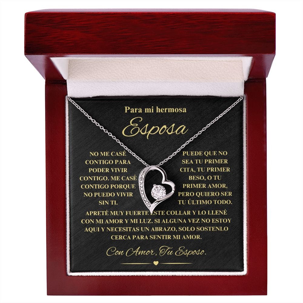 Regalo Para Esposa | Contigo | Collar Amor para siempre