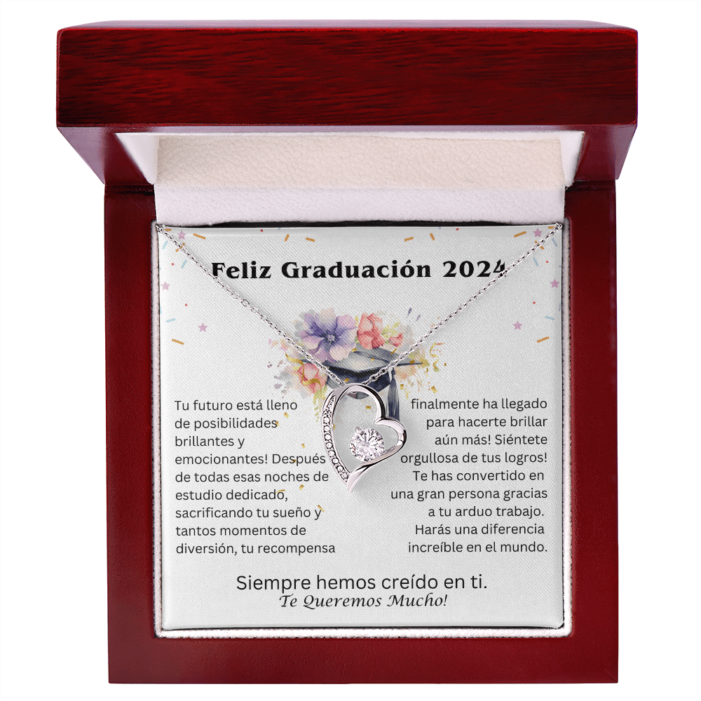 Regalo Para Hija | Graduación - Un futuro brillante te espera | Collar con Corazón