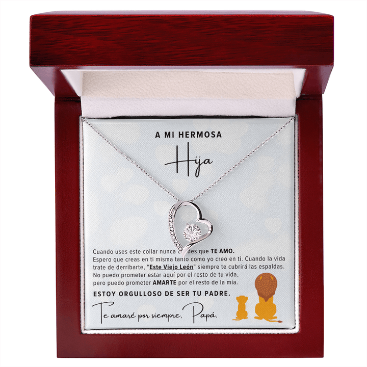 Regalo Para Hija | Eres mi tesoro | Collar de nudo de amor