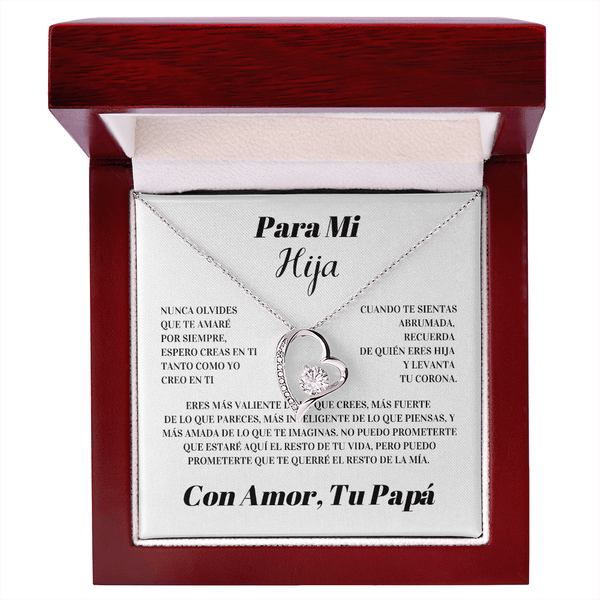 Regalo para hija | Siempre en mi corazón | Collar Amor eterno