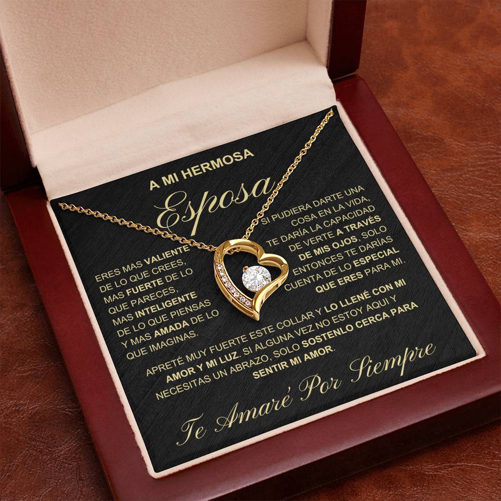 Regalo Para Novia/Esposa | Amor y mi luz | Collar Amor para siempre