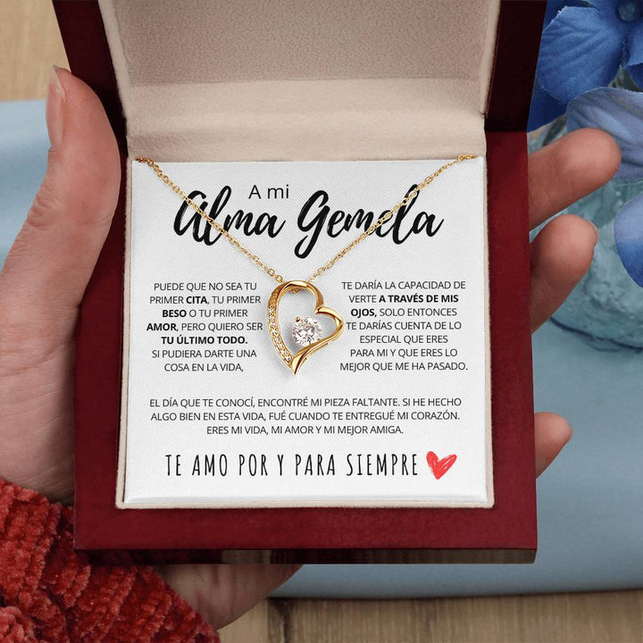 Regalo Para Novia/Esposa | A Mi Alma Gemela | Collar Amor para siempre