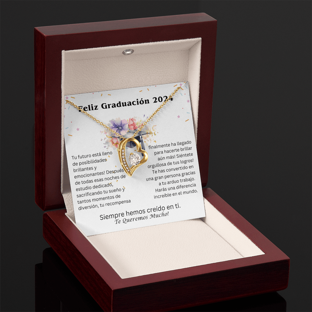 Regalo Para Hija | Graduación - Un futuro brillante te espera | Collar con Corazón