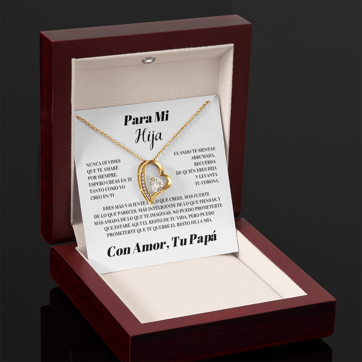 Regalo para hija | Siempre en mi corazón | Collar Amor eterno