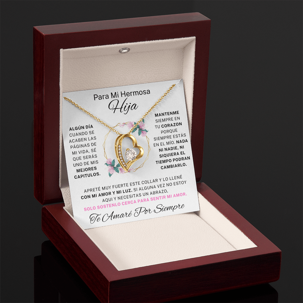 Regalo para hija | Mi hermosa | Collar de amor eterno