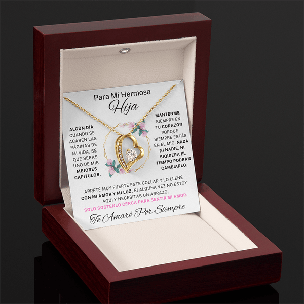 Regalo para hija | Mi hermosa | Collar de amor eterno