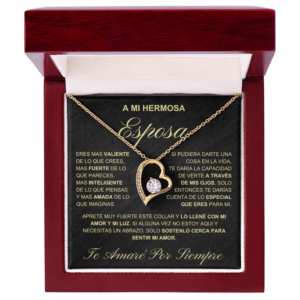 Regalo Para Novia/Esposa | Amor y mi luz | Collar Amor para siempre