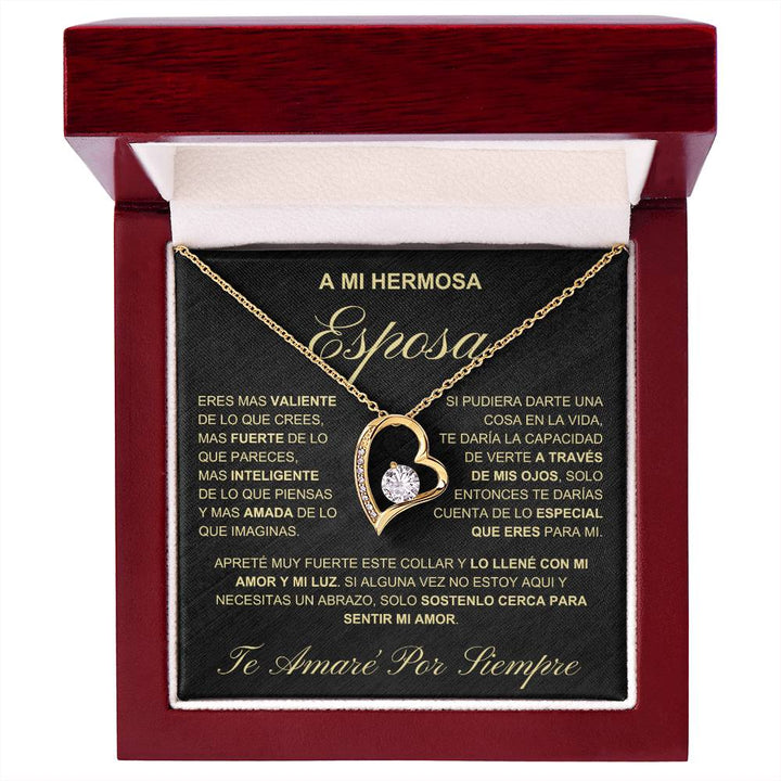 Regalo Para Novia/Esposa | Amor y mi luz | Collar Amor para siempre