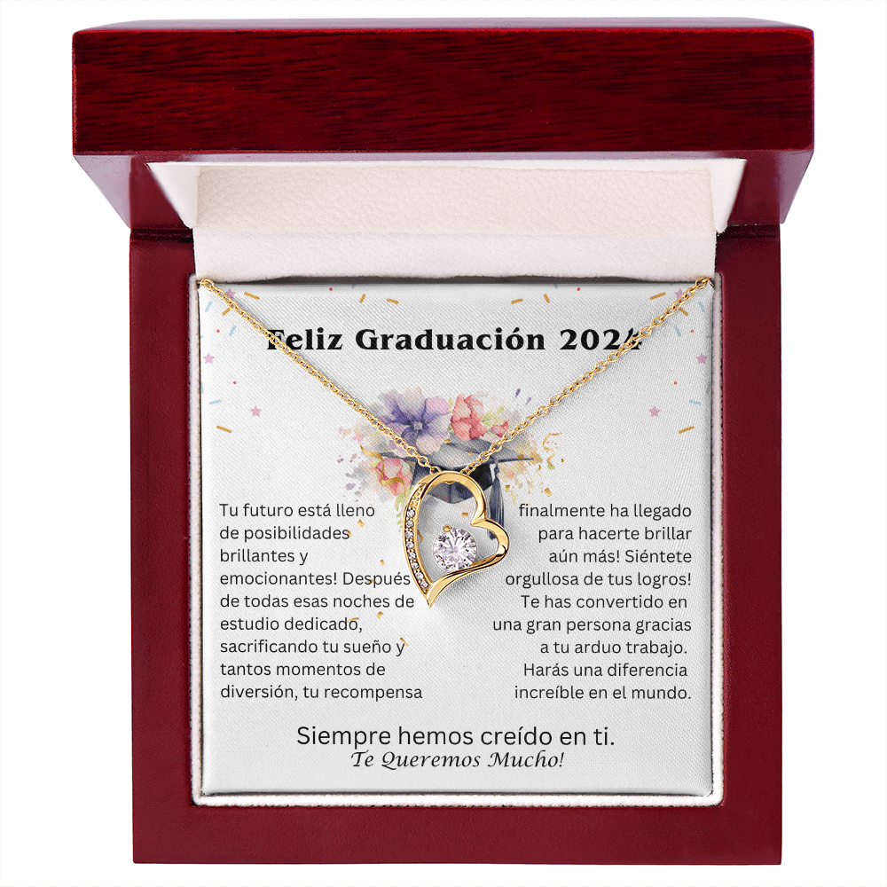 Regalo Para Hija | Graduación - Un futuro brillante te espera | Collar con Corazón