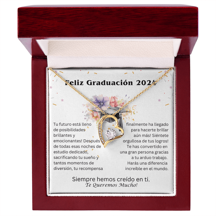Regalo Para Hija | Graduación - Un futuro brillante te espera | Collar con Corazón