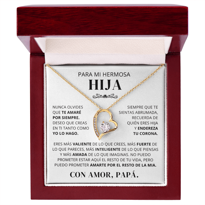 Regalo para hija | Orgullo de mi vida | Collar Amor eterno