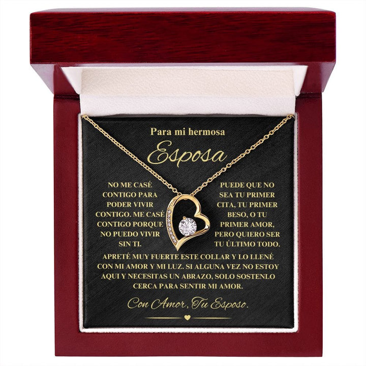 Regalo Para Esposa | Contigo | Collar Amor para siempre