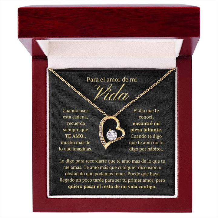 Regalo Para Novia/Esposa | Mi vida por siempre contigo | Collar Amor para siempre