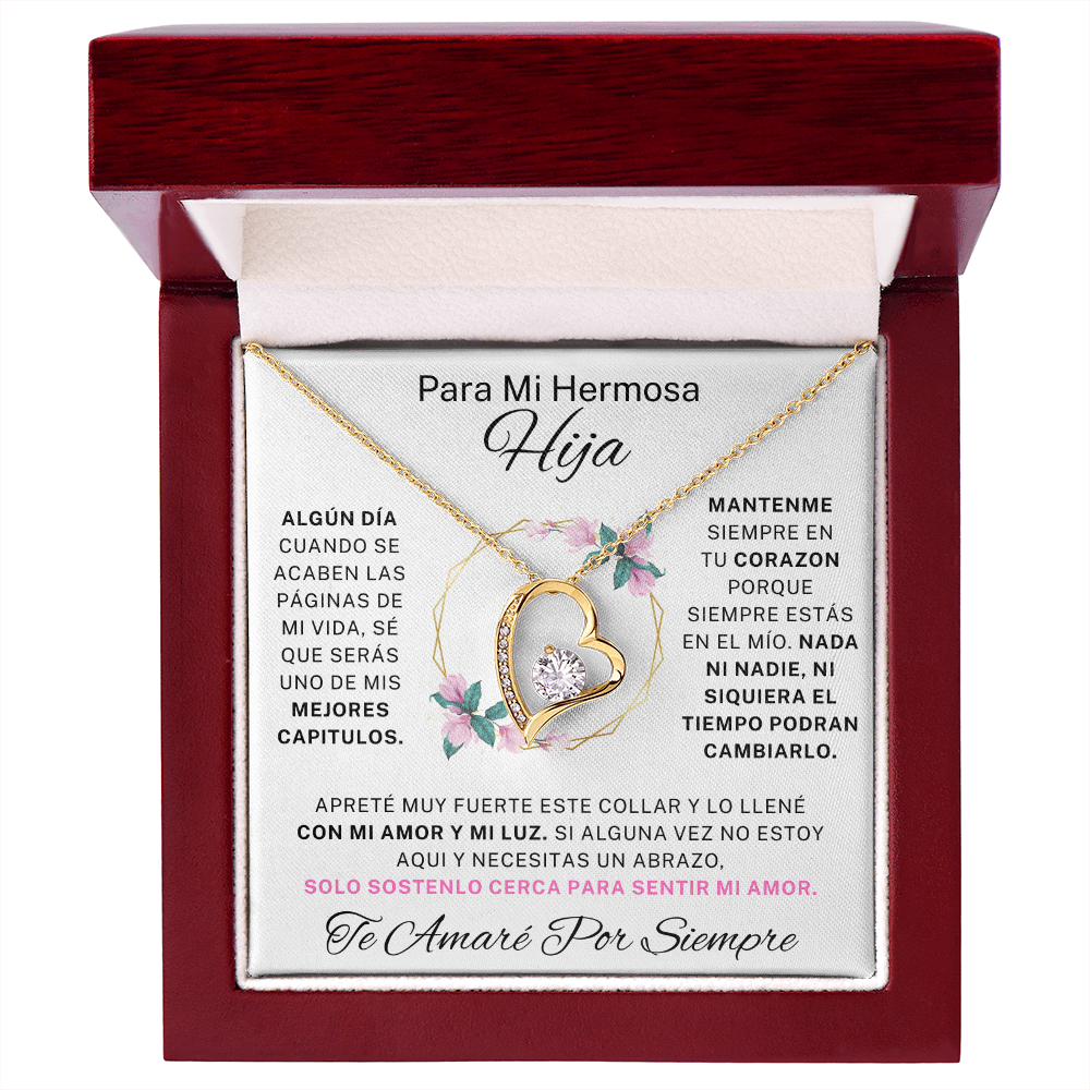 Regalo para hija | Mi hermosa | Collar de amor eterno