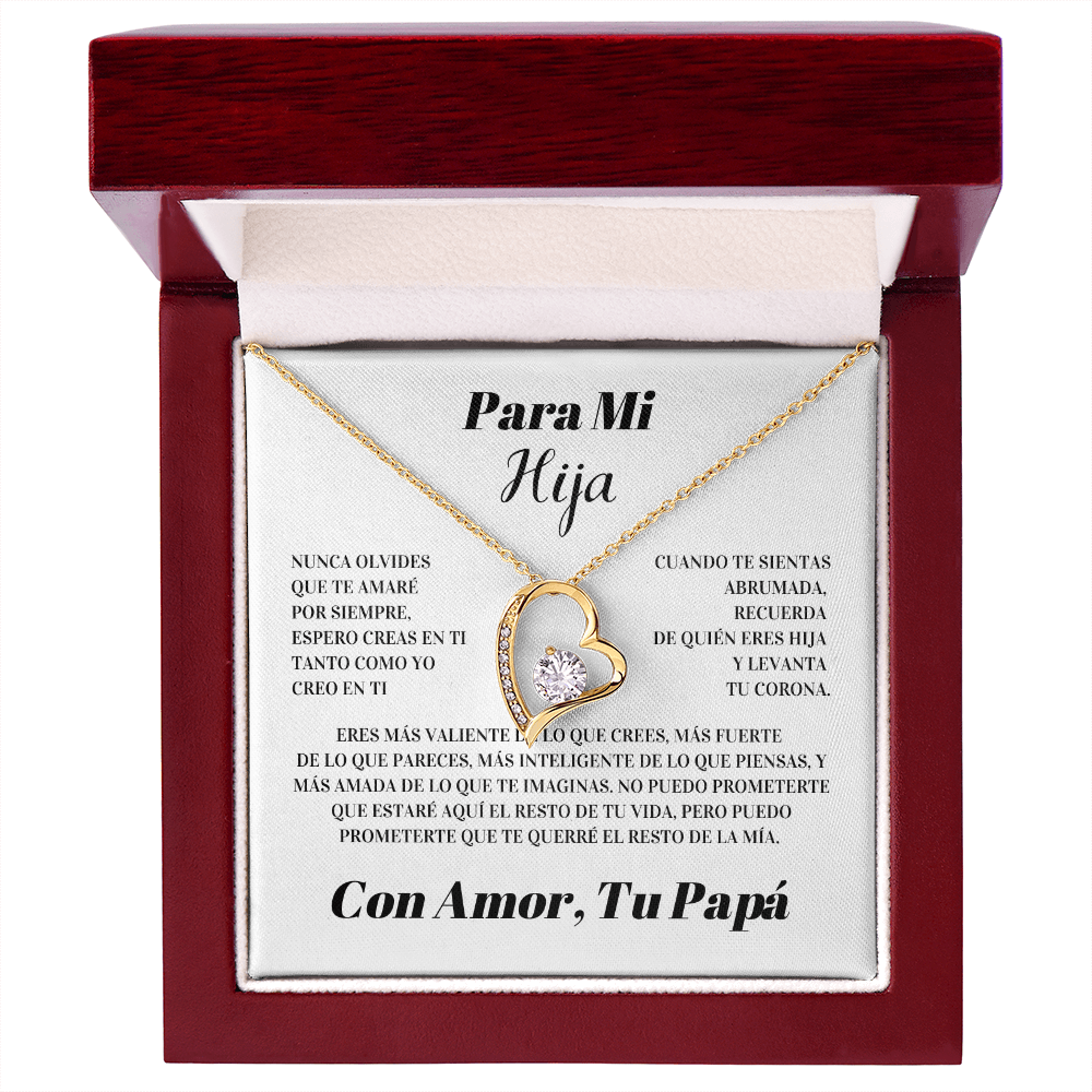Regalo para hija | Siempre en mi corazón | Collar Amor eterno