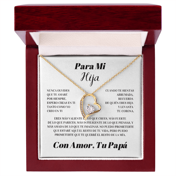 Regalo para hija | Siempre en mi corazón | Collar Amor eterno