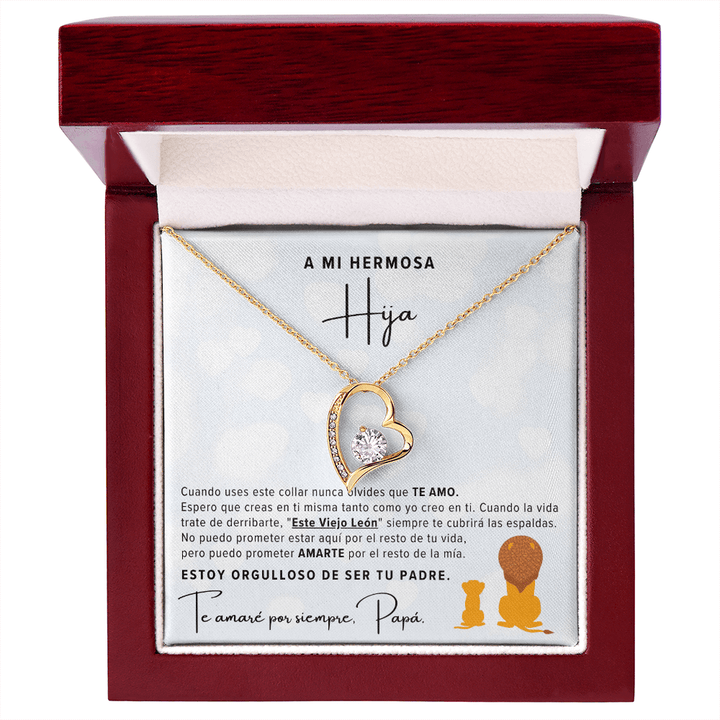 Regalo Para Hija | Eres mi tesoro | Collar de nudo de amor