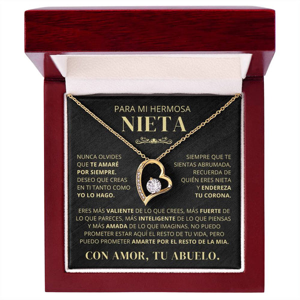 Regalo Para Nieta | Cree en ti | Collar de corazón
