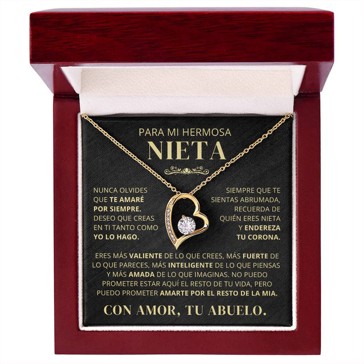 Regalo Para Nieta | Cree en ti | Collar de corazón