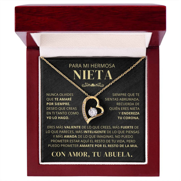 Regalo Para Nieta | Con amor, abuela | Collar de corazón