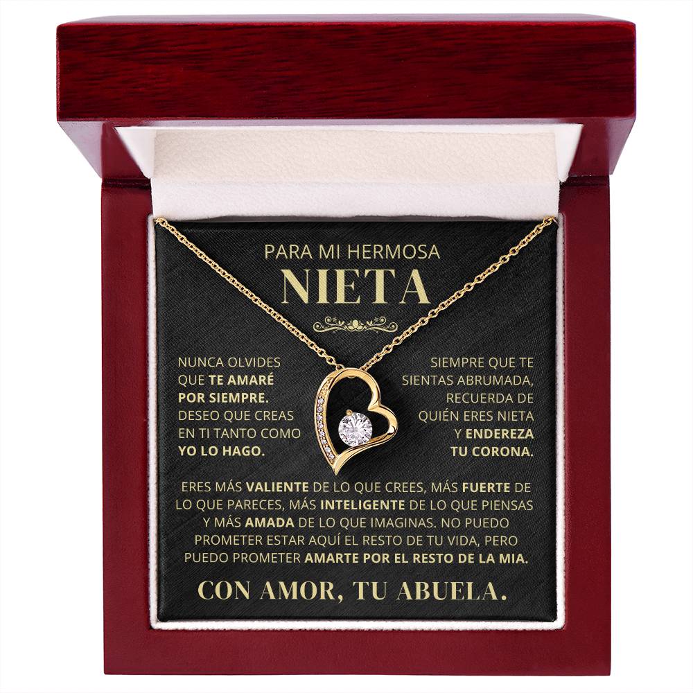 Regalo Para Nieta | Con amor, abuela | Collar de corazón
