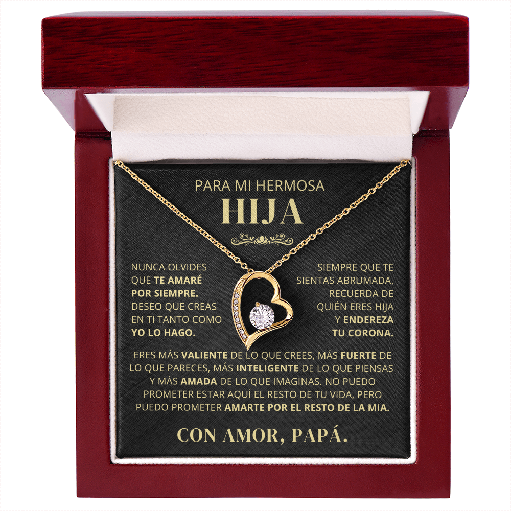 Regalo para hija | Te amo más que a nada | Collar Amor eterno