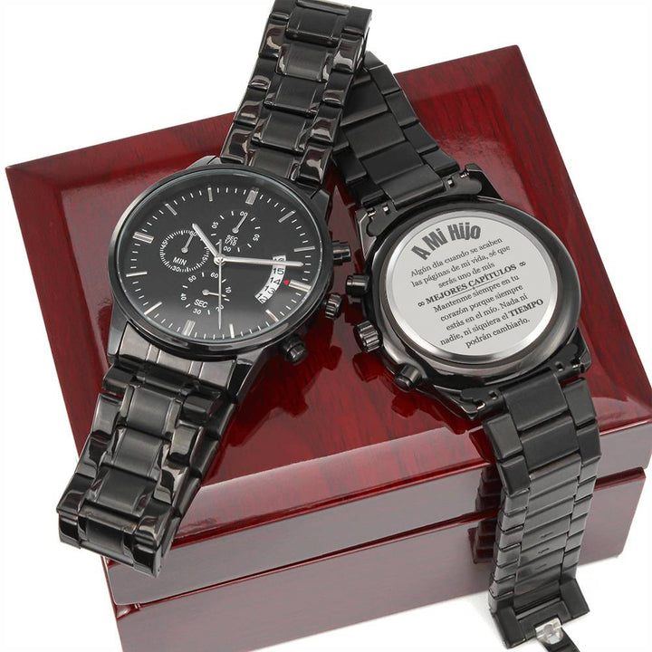 A Mi Hijo - Reloj Cronógrafo Negro CW103