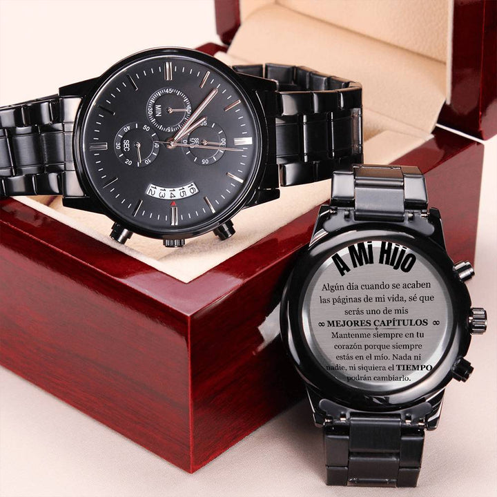 A Mi Hijo - Reloj Cronógrafo Negro CW103