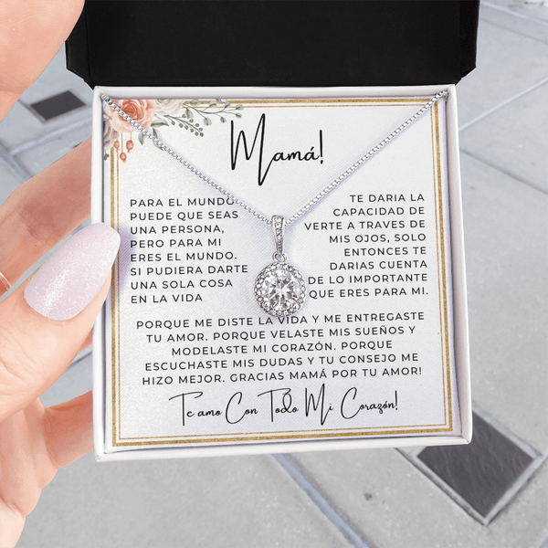 Regalo Para Mama | Mi mundo | Collar de esperanza eterna