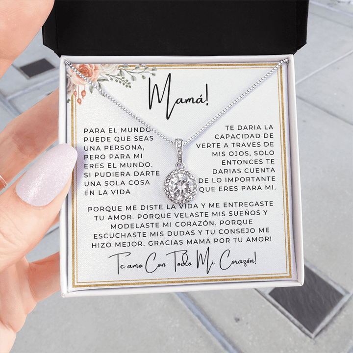 Regalo Para Mama | Mi mundo | Collar de esperanza eterna