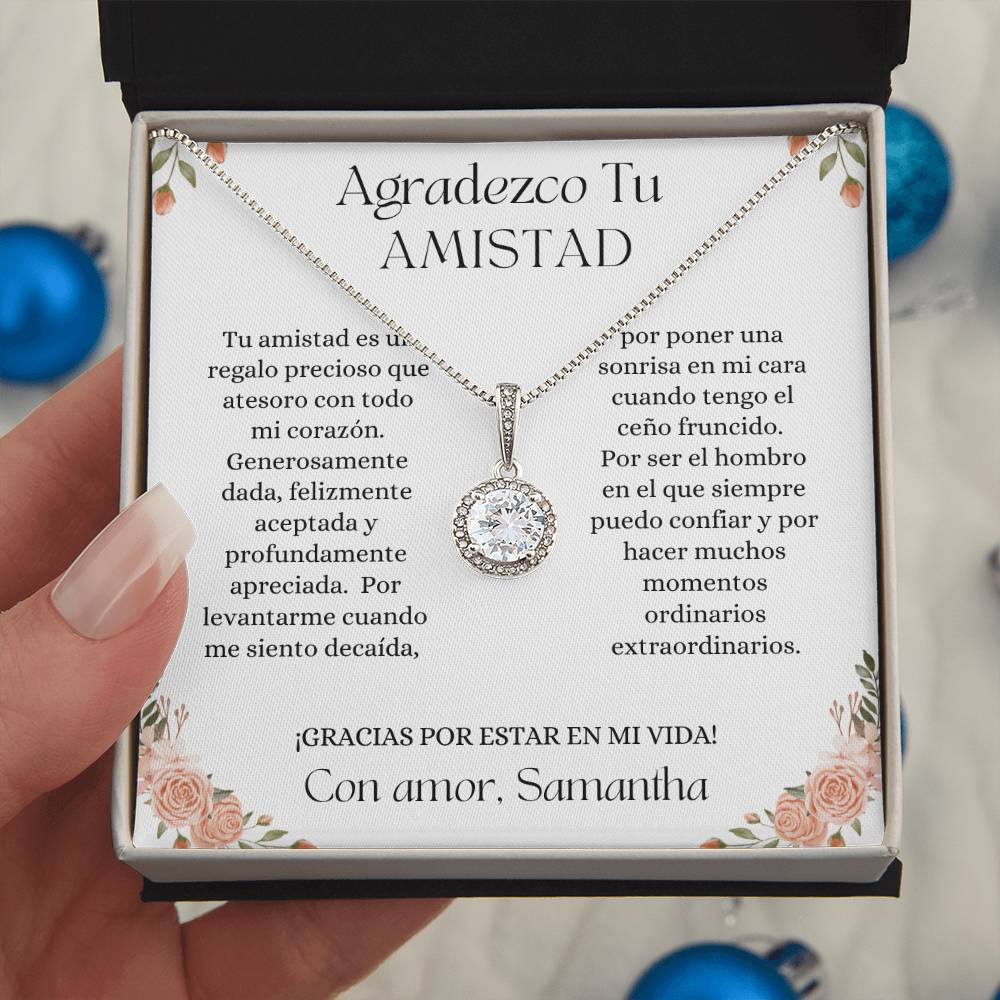 Regalo Para Amiga | Aprecio tu amistad | Collar de esperanza eterna