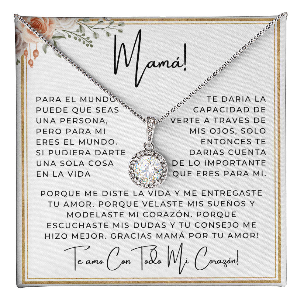 Regalo Para Mama | Mi mundo | Collar de esperanza eterna