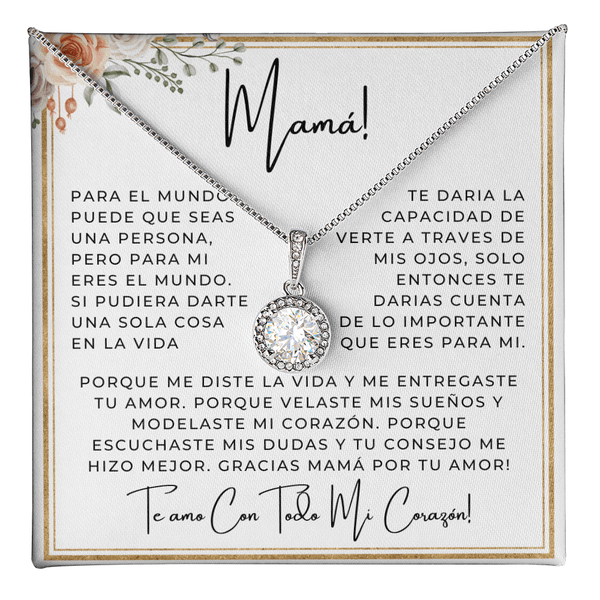 Regalo Para Mama | Mi mundo | Collar de esperanza eterna
